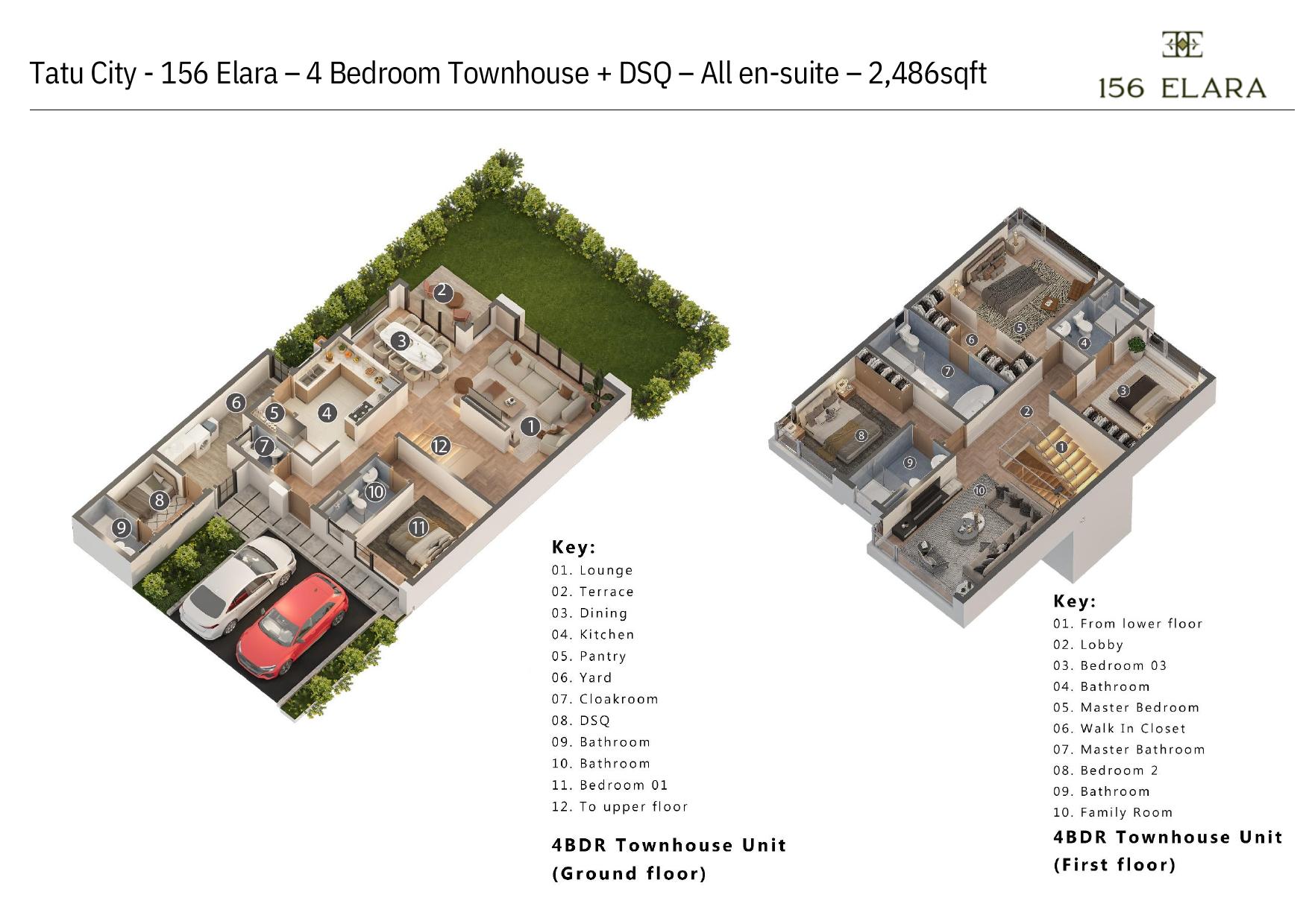 4 bedroom townhouse plan