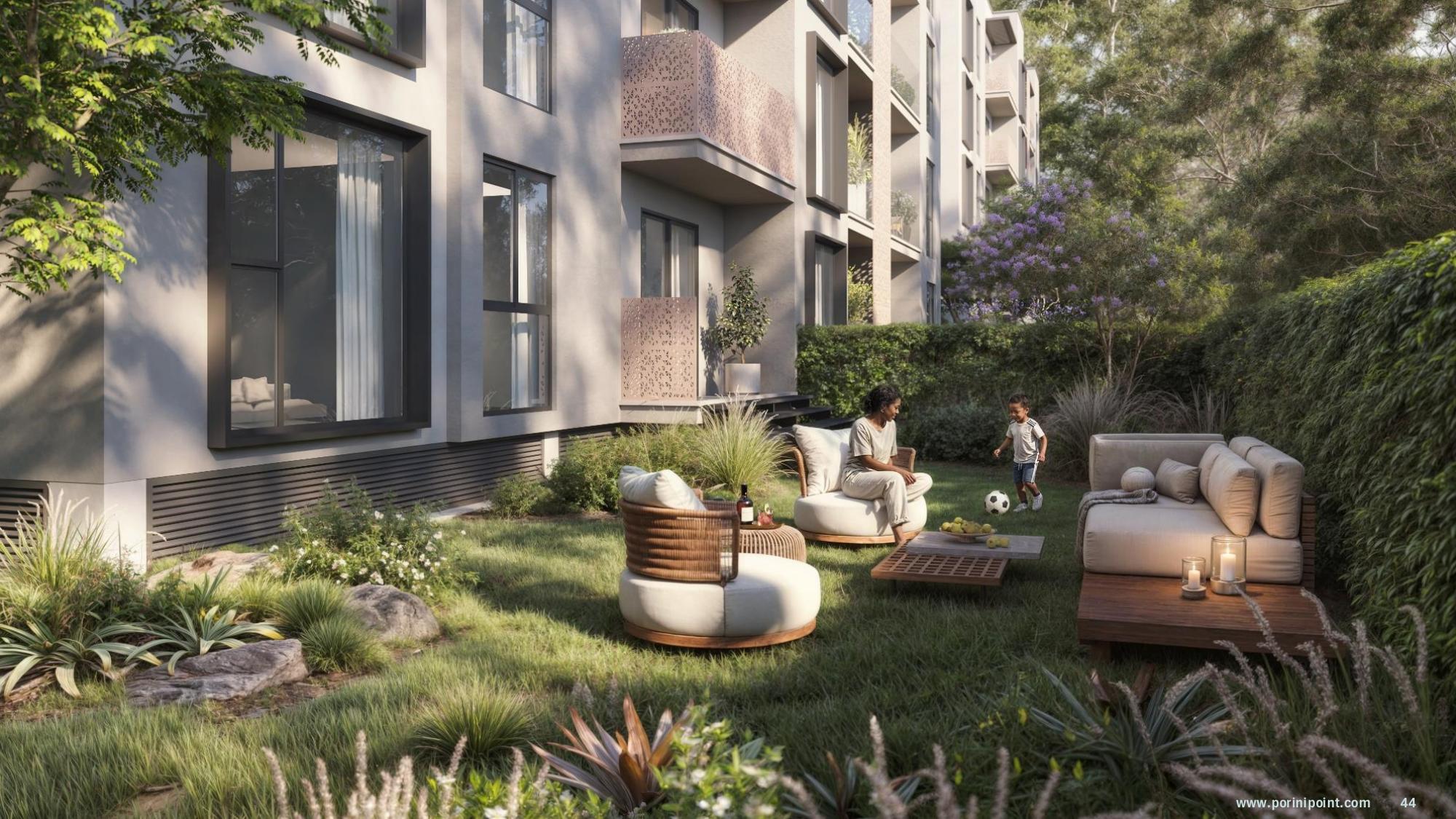 Ground floor patios