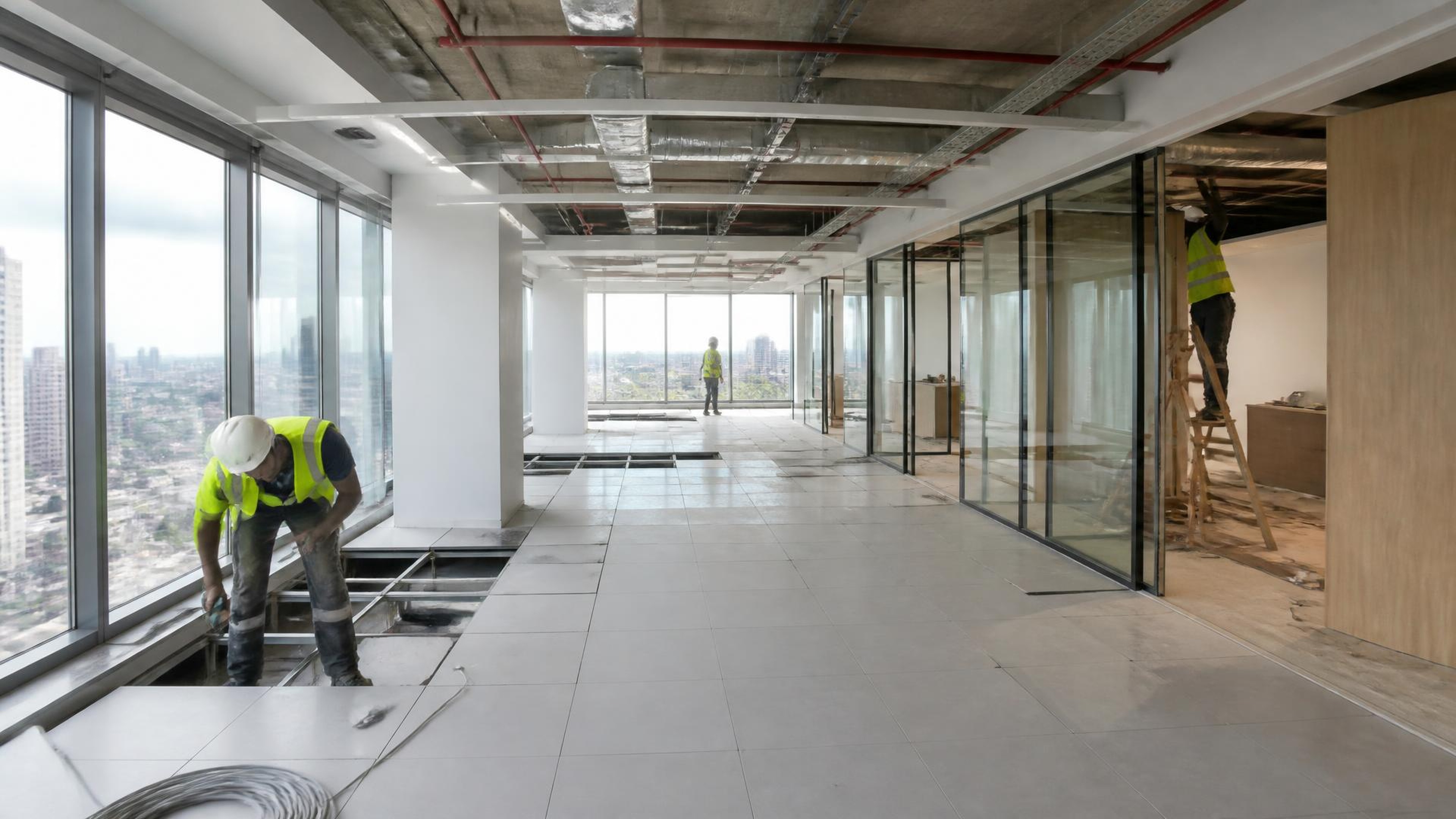Project-aligned construction imagery for Microsoft R&D Kenya, Dunhill Towers, Westlands